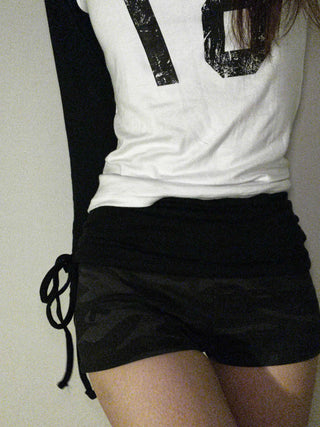 Simple Trendy Camo Color Block Shorts
