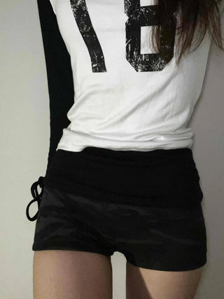 Simple Trendy Camo Color Block Shorts