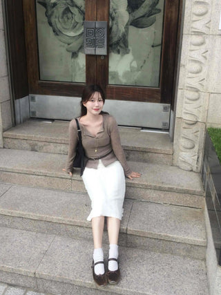 Cozy Slim Fit Lace Midi Skirt