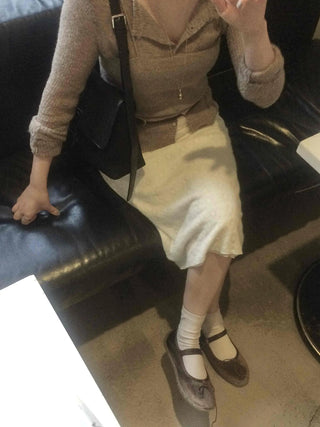 Cozy Slim Fit Lace Midi Skirt