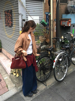 Oversized Suede Zip-up Blouson Jacket