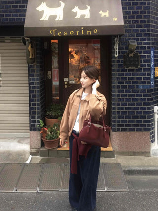 Oversized Suede Zip-up Blouson Jacket