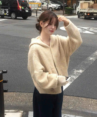 Oversized Shawl Collar Knit Cardigan