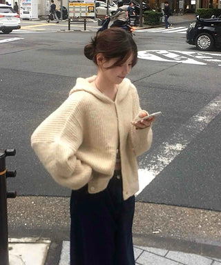 Oversized Shawl Collar Knit Cardigan
