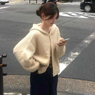 Oversized Shawl Collar Knit Cardigan
