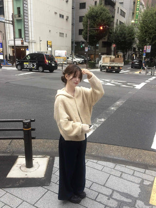 Oversized Shawl Collar Knit Cardigan