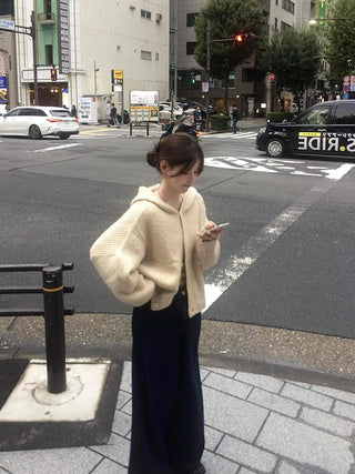 Oversized Shawl Collar Knit Cardigan