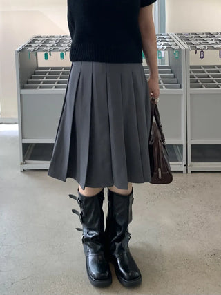 Classic Tennis A-Line Midi Skirt