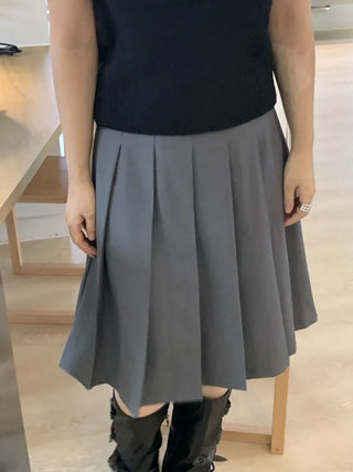 Classic Tennis A-Line Midi Skirt