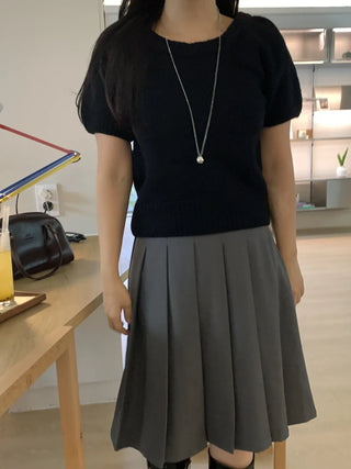 Classic Tennis A-Line Midi Skirt