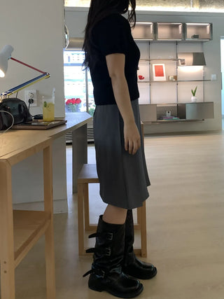 Classic Tennis A-Line Midi Skirt