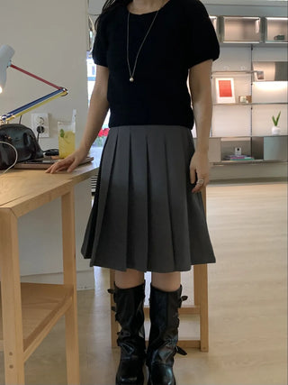 Classic Tennis A-Line Midi Skirt