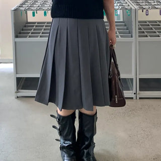 Classic Tennis A-Line Midi Skirt