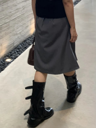 Classic Tennis A-Line Midi Skirt