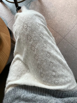 Knit Pattern A-Line Long Skirt