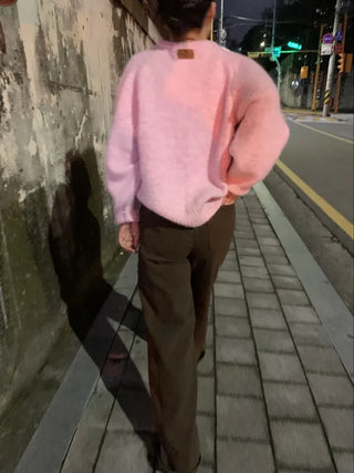 High-rise Double-pleated Loose-fit Slacks