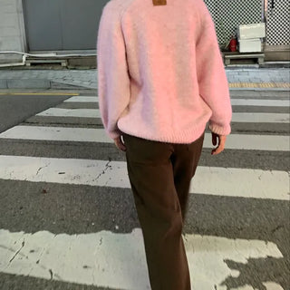 High-rise Double-pleated Loose-fit Slacks