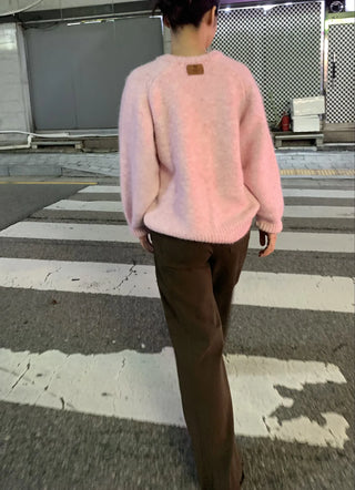 High-rise Double-pleated Loose-fit Slacks