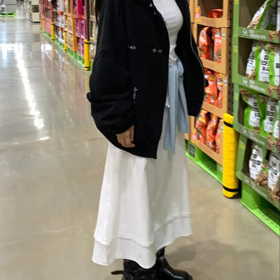 Oversized Standard Casual Zip-up