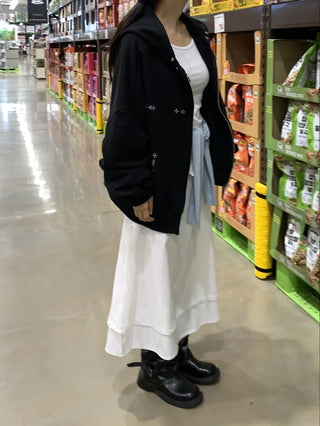 Oversized Standard Casual Zip-up