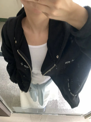 Oversized Standard Casual Zip-up