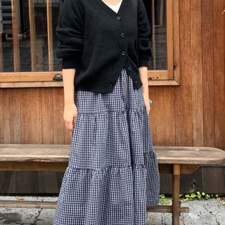 Loose Fit V-Neck Knit Cardigan