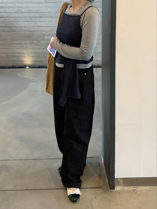 Straight Wide Cargo Denim Pants