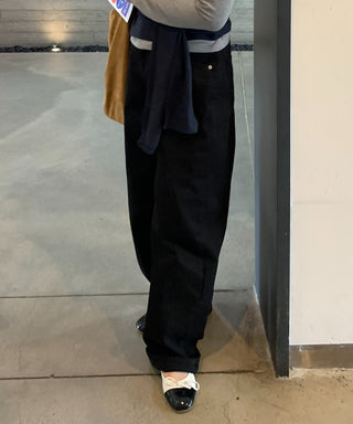 Straight Wide Cargo Denim Pants