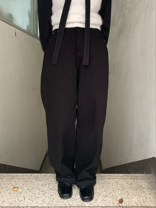 Straight Wide Cargo Denim Pants