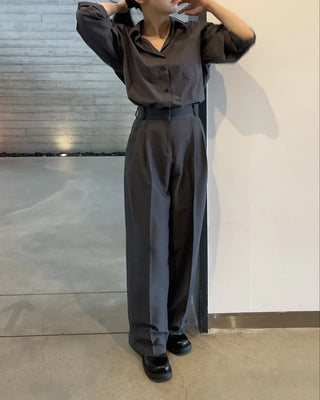 Oversized puff sleeve basic shirt