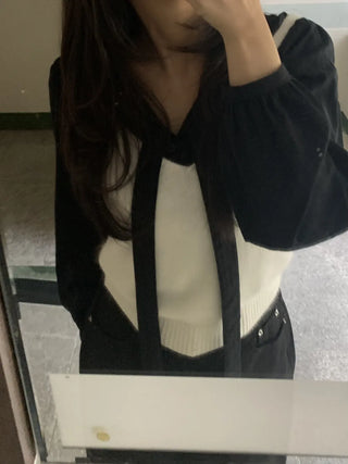 V-neck Knit Sleeveless Top