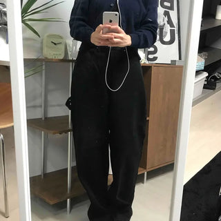 Oversized Wide Straight Elastic Pants