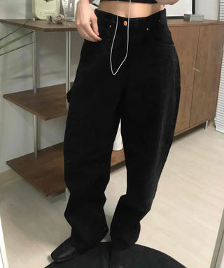 Oversized Wide Straight Elastic Pants