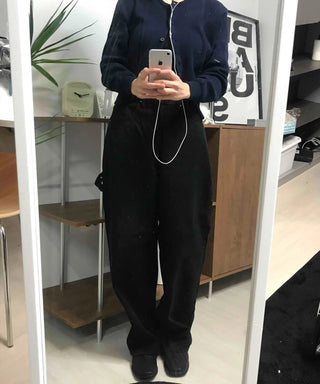 Oversized Wide Straight Elastic Pants