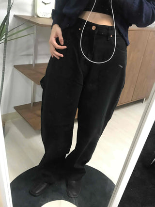 Oversized Wide Straight Elastic Pants