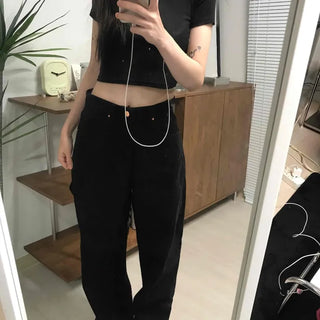 Oversized Wide Straight Elastic Pants