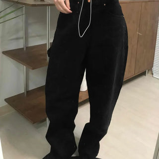 Oversized Wide Straight Elastic Pants