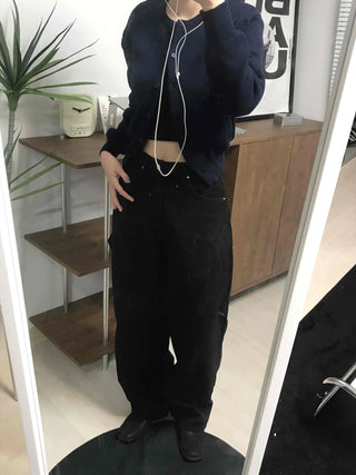 Basic Round Neck Crop Cardigan
