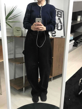 Basic Round Neck Crop Cardigan