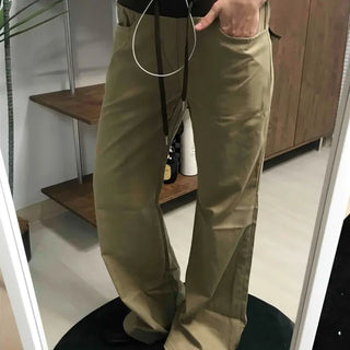 Straight Cotton Pocket Daily Pants