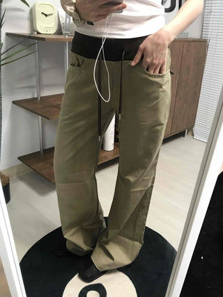 Straight Cotton Pocket Daily Pants
