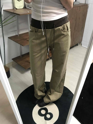 Straight Cotton Pocket Daily Pants