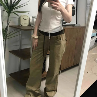 Straight Cotton Pocket Daily Pants