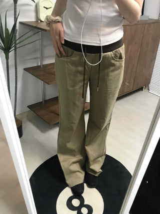 Straight Cotton Pocket Daily Pants