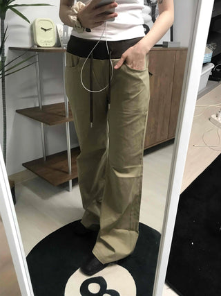 Straight Cotton Pocket Daily Pants