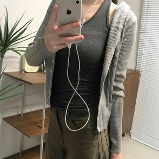 Basic Slim Fit Lip Texture Tank Top