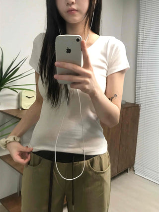 Slim Fit Basic Round Neck T-shirt