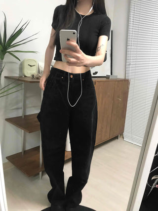 Basic Round Neck Crop Short Sleeve Tee