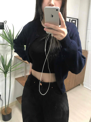Basic Round Neck Crop Short Sleeve Tee