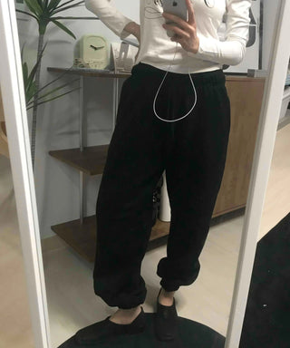 Elastic Waist Wide Pintuck Jogger Pants